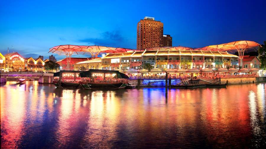 Clarke Quay- romantic places to explore in Singapore 